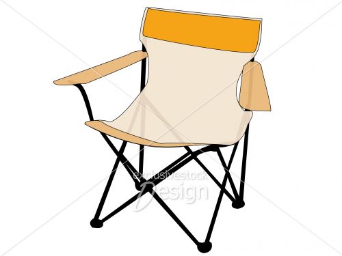 500x375 Stock Image Outdoor Camping Chair Orange Transparent Exclusive