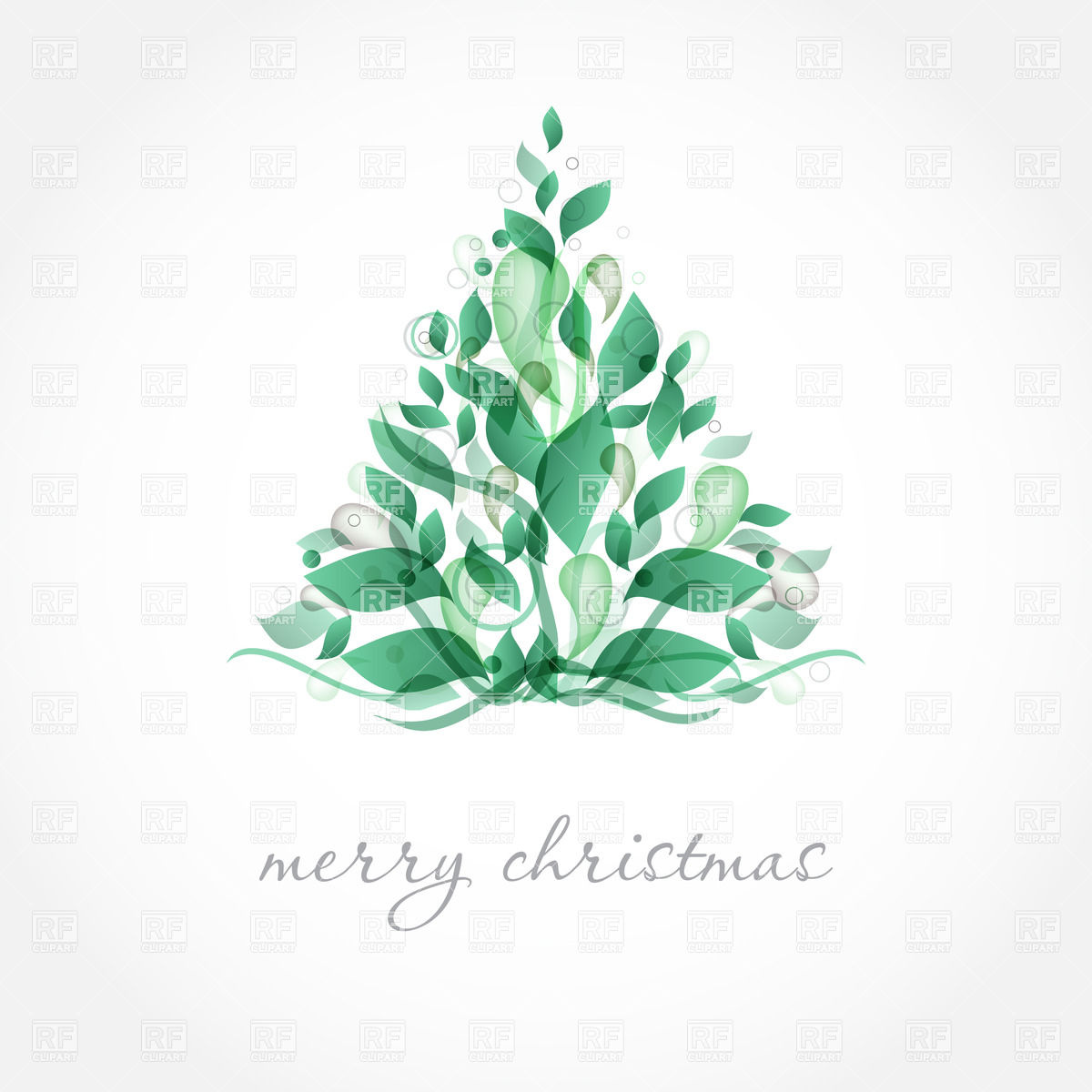1200x1200 Christmas Tree Made Of Foliage Vector Image Of Plants And Animals