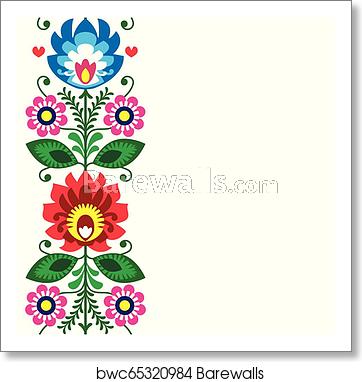 362x382 Folk Art Vector Greeting Card Or Invitation
