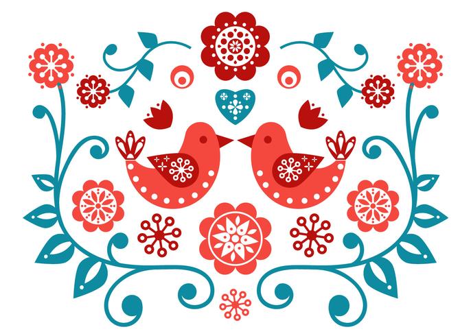 686x490 Scandinavian Folk Art Vector