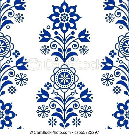 450x470 Navy Blue Flowers Vector