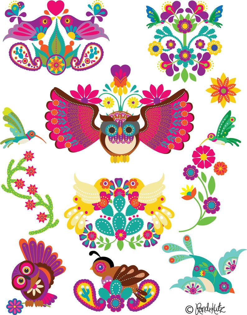 794x1013 Digital Download Clip Art Vector Folk Art Inspired Etsy