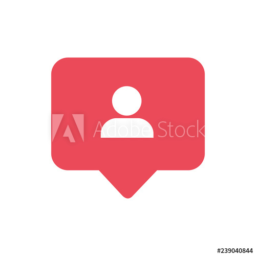500x500 Notification Icon, Follow Icon Vector