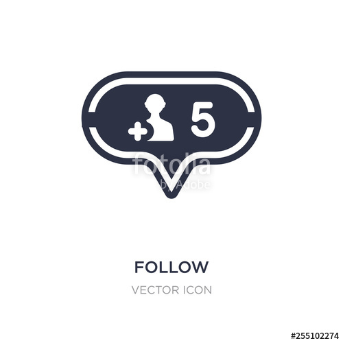 500x500 Follow Icon On White Background Simple Element Illustration