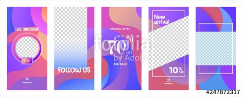 500x200 Abstract Instagram Stories Sale Banner Background, Instagram