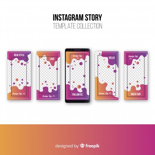626x626 Abstract Instagram Stories Collection Vector Free Download