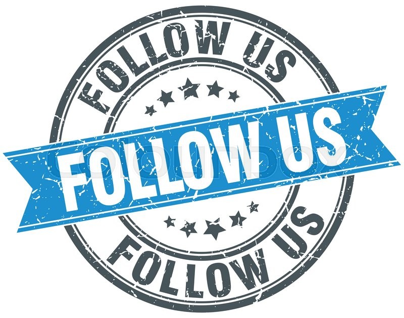 800x629 Follow Us Blue Round Grunge Vintage Stock Vector Colourbox