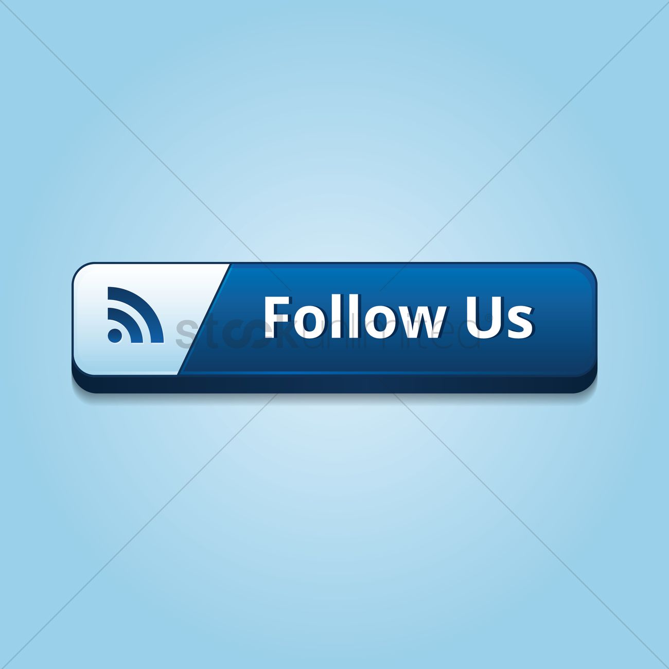 1300x1300 Follow Us Button Vector Image