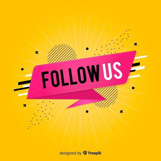 626x626 Flat Follow Us Background Free Vector Banners Vector Free