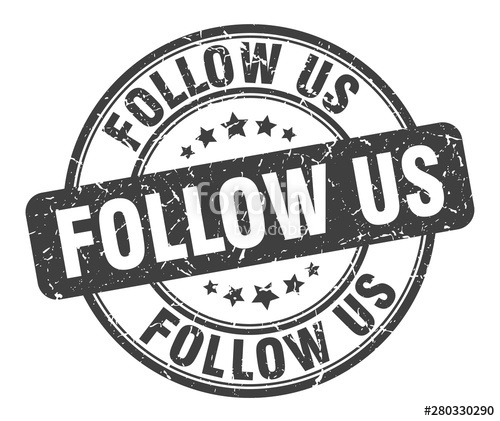 500x421 Follow Us St Follow Us Round Grunge Sign Follow Us Stock