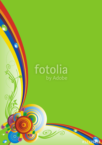 354x500 Fondo Verde Con Arcoiris Stock Image And Royalty Free Vector