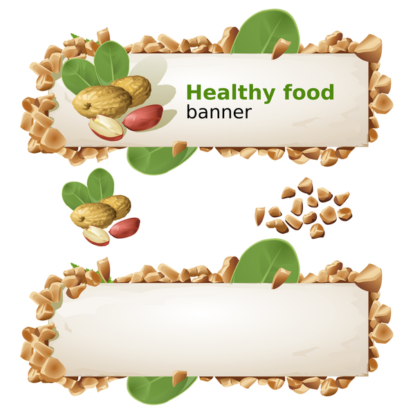 600x600 Healthy Food Banners Vectors Free Download