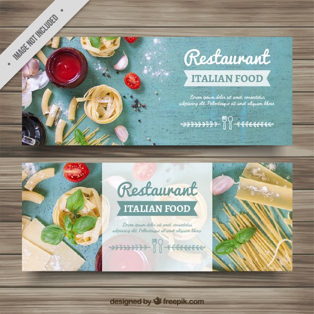 626x626 Italian Food Restaurant Banners Free Vector Menu Designs