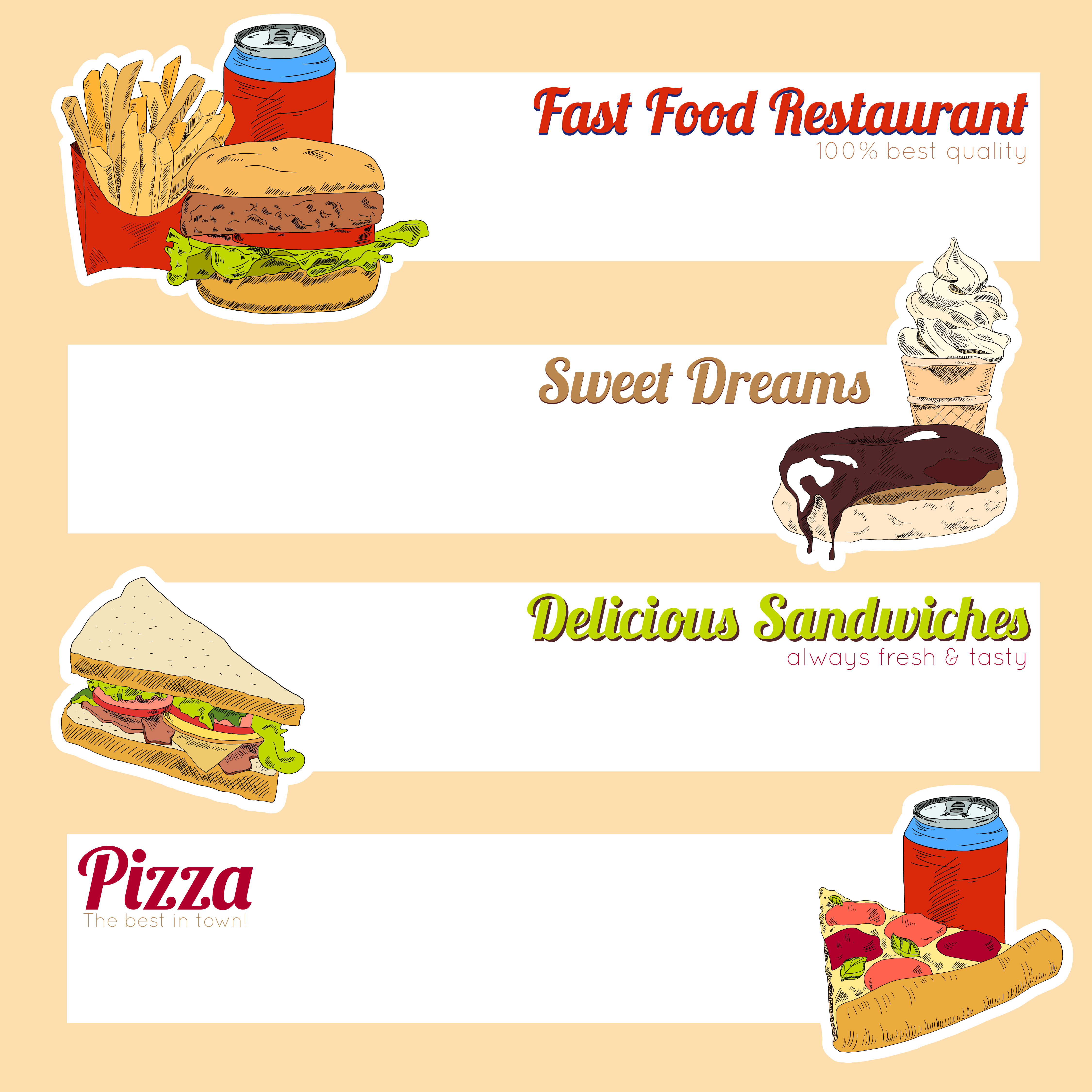 4500x4500 Fast Food Menu Banner