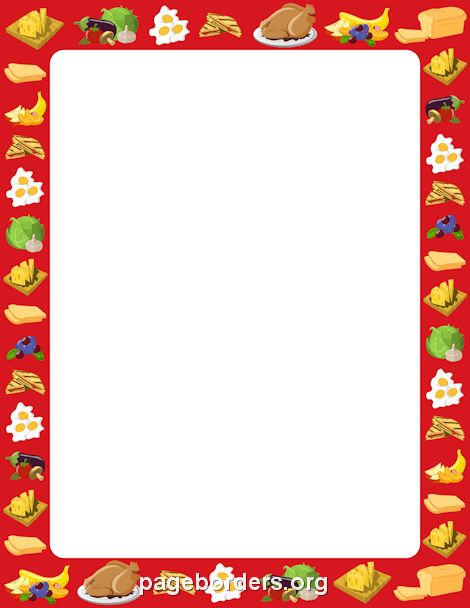 470x608 Food Border Clip Art