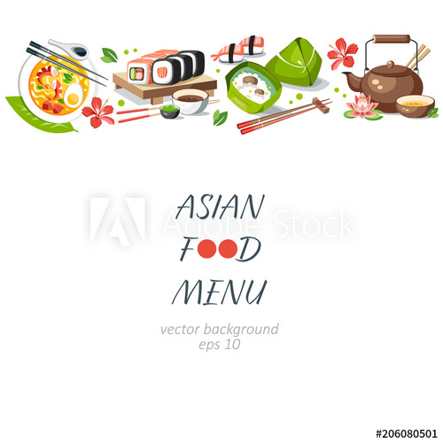 500x500 Asian Food Background Horizontal Menu Dishes Chinese Traditional