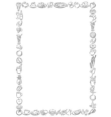 380x400 Food Border Vector Food Food Border, Food, Black Food