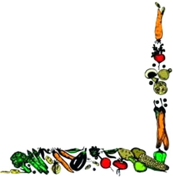 600x614 Food Border Clipart