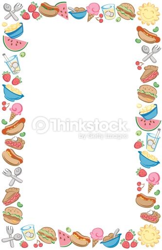 333x515 Border, Picnic Foods Color Illustrator Ver Grouped Elements