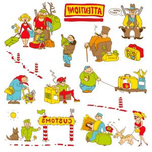 300x300 Caricature Characters With Money Weapons Food Vector Catchsplace