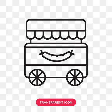 450x450 Food Cart Vector Icon Isolated On Transparent Background, Food
