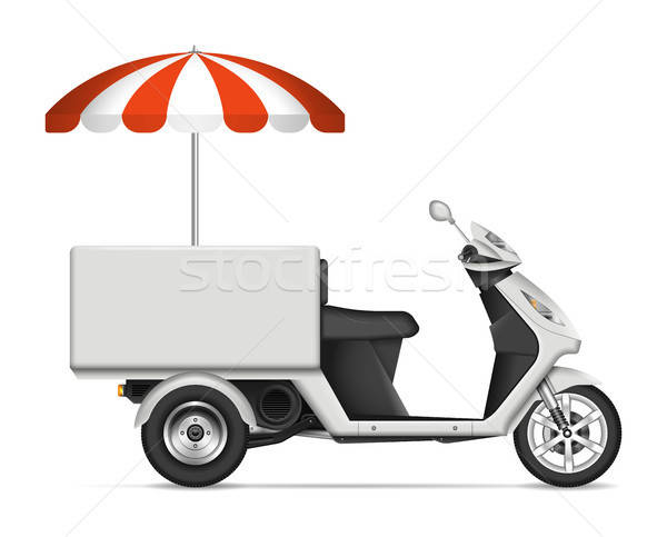 600x483 Realistic Food Cart Vector Illustration Vector Illustration