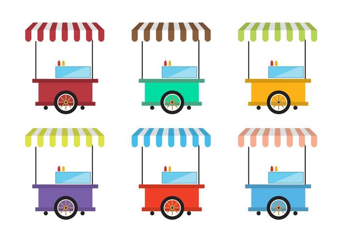 700x490 Vintage Food Cart Vectors
