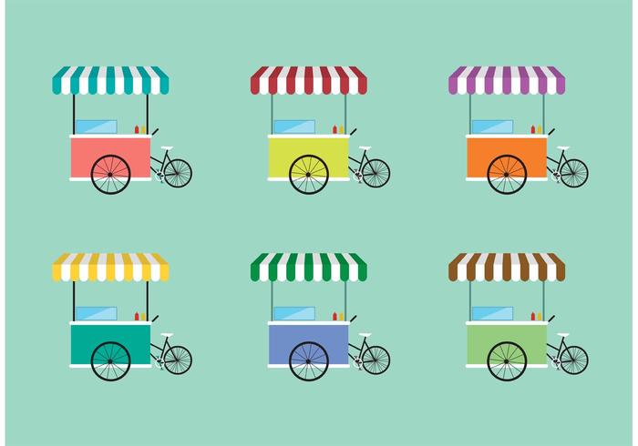 700x490 Vintage Food Cart Vectors Stock Images