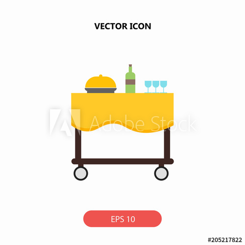 500x500 Food Cart Vector Icon