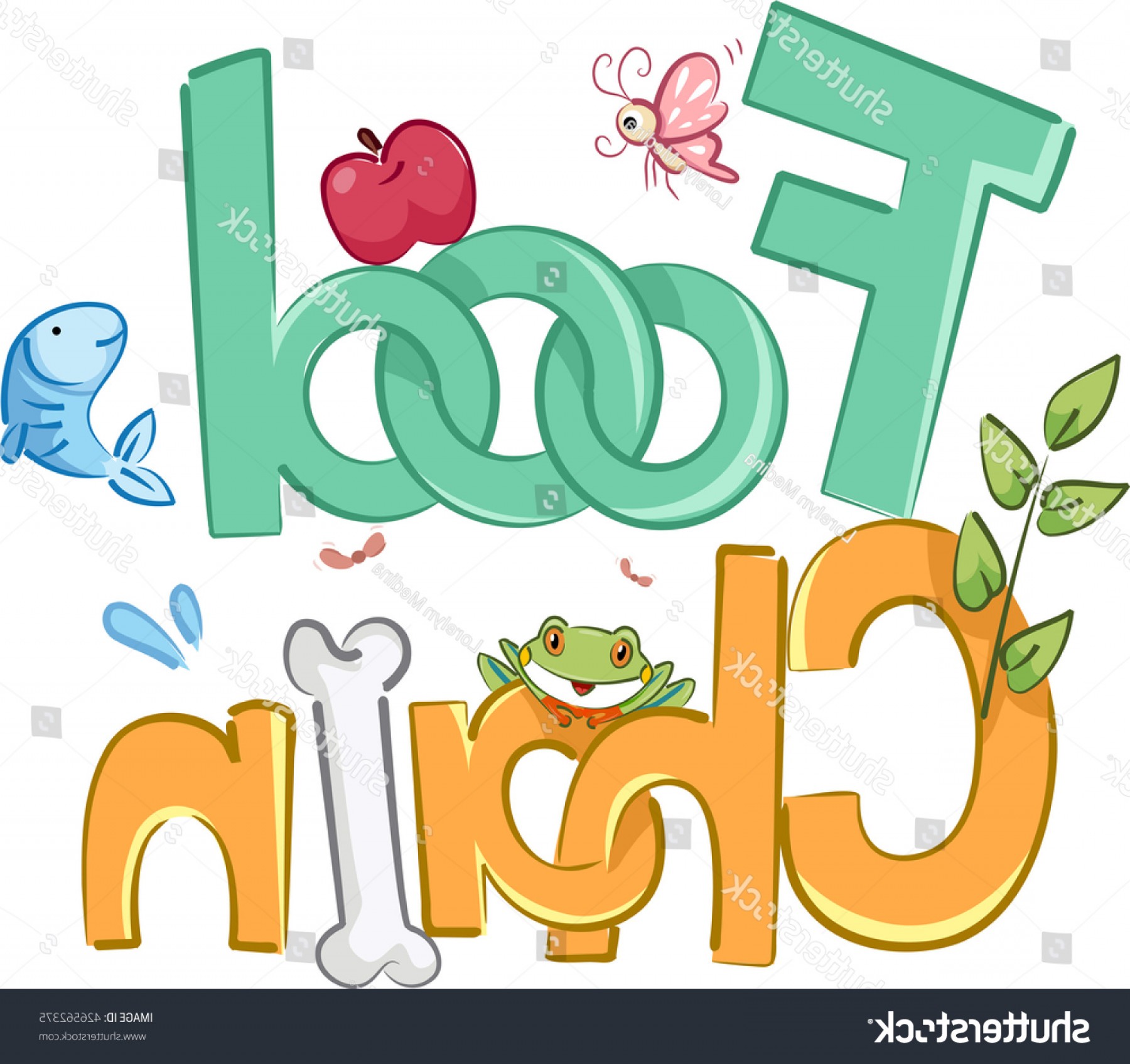 1800x1695 Typography Illustration Featuring Phrase Food Chain Geekchicpro