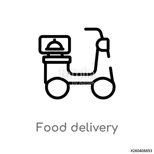 Outline Food Delivery Vector Icon Isolated Black Simple Line 500x500 Outline Food Delivery Vector Icon Isolated Black Simple Line