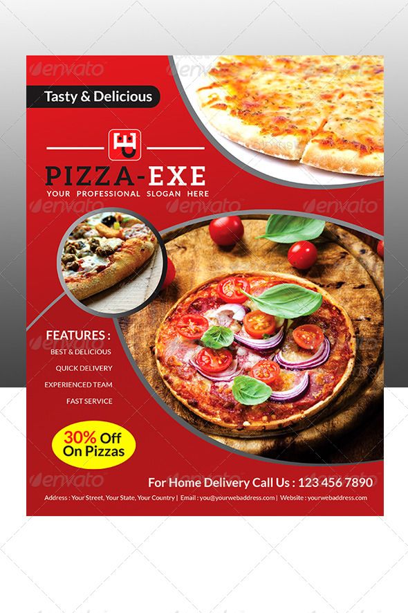 590x886 Pizza Store Flyer This Image Is Available On Graphicriver