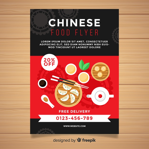Simple Chinese Food Flyer Vector Free Download 626x626 Simple Chinese Food Flyer Vector Free Download