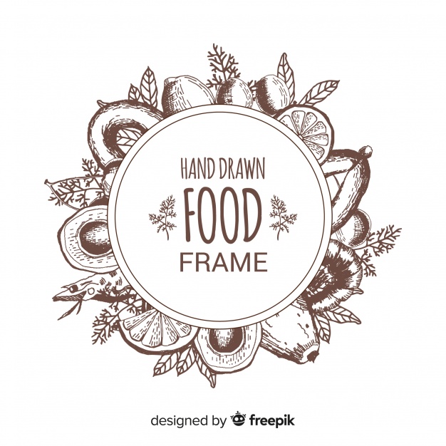 626x626 Food Frame Vector Free Download