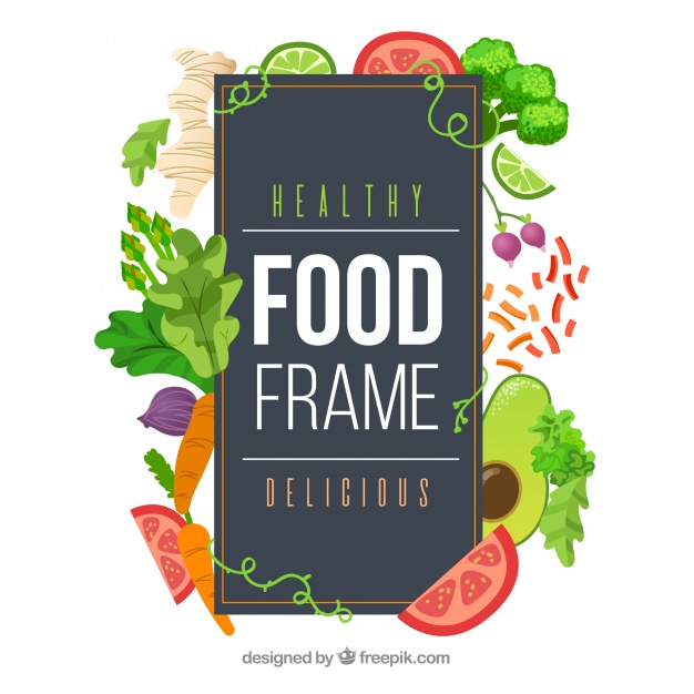 626x626 Food Frame With Vegetables Vector Free Download