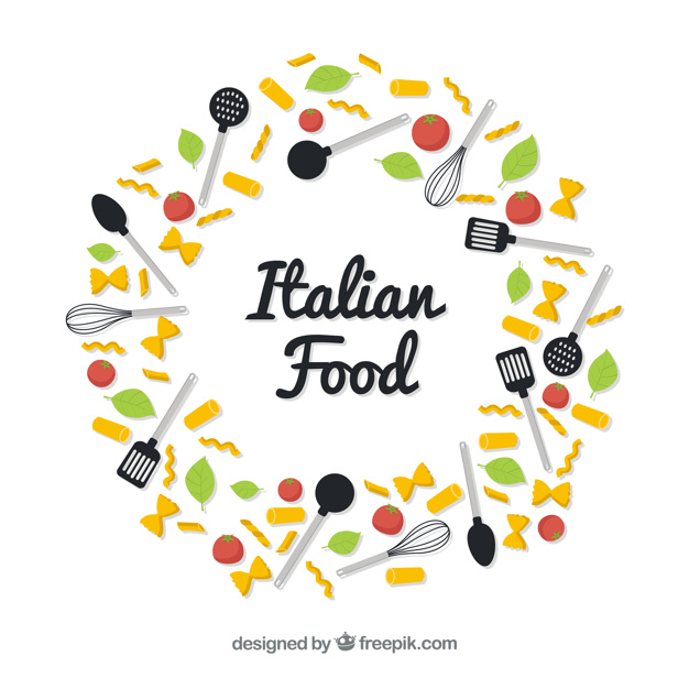 626x626 Hand Drawn Italian Food Frame Vector Free Download