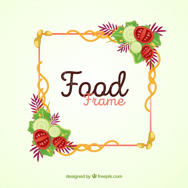626x626 Beautiful Food Frame Background Vector Free Download