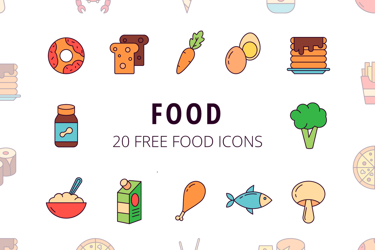 1440x960 Food Vector Free Icon Set