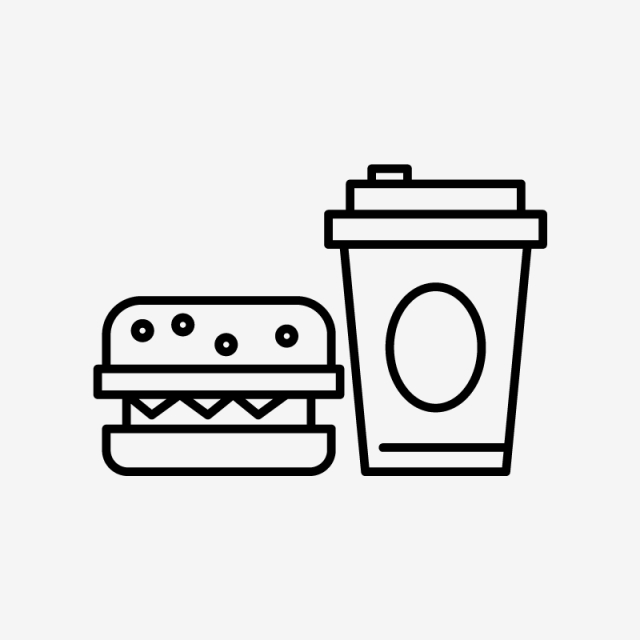 640x640 Vector Fast Food Icon, Fast Food Icon, Burger, Drink Png