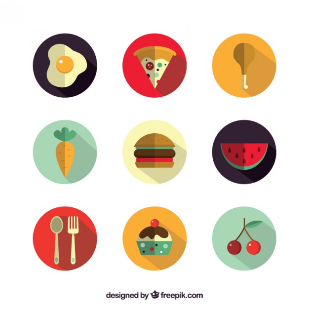 626x626 Delicious Food Icons Vector Free Download