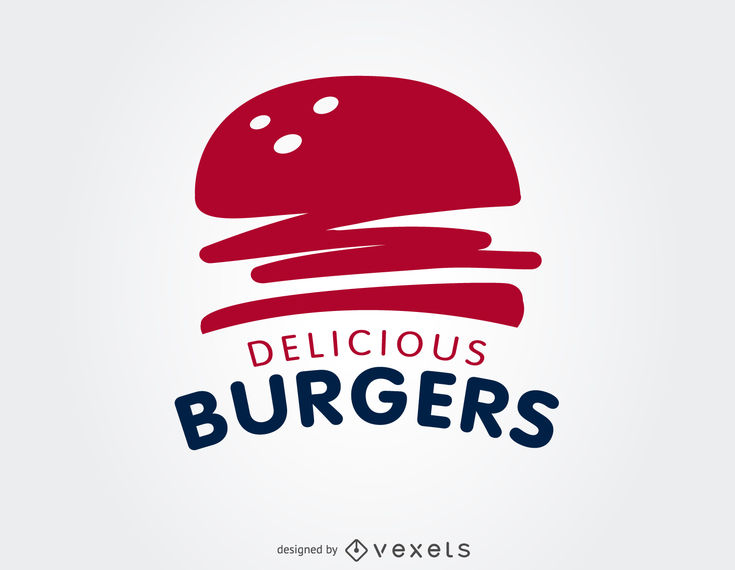 Burger Fast Food Logo Template 735x570 Burger Fast Food Logo Template