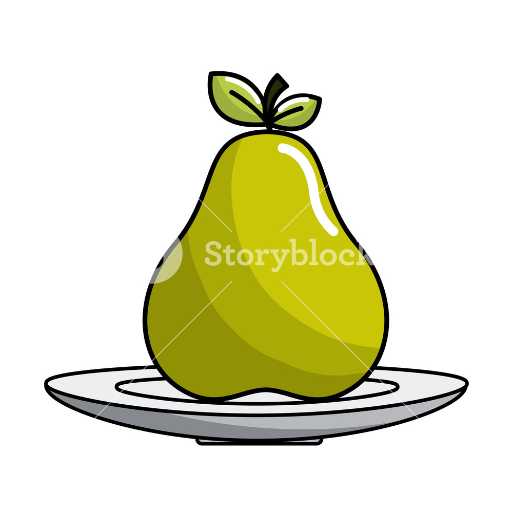 1000x1000 Isolated Pear Fruit, Concept Of Organic Healthy Fresh Natural Food