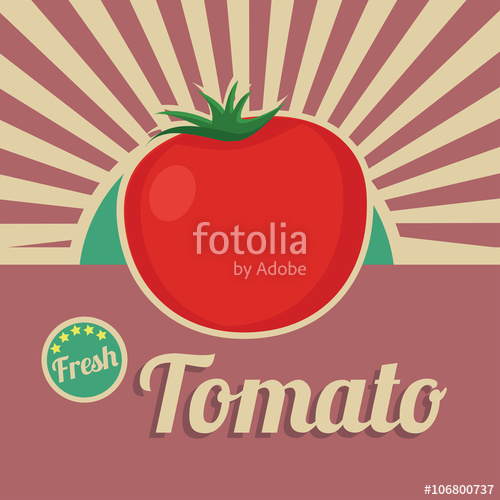 500x500 Organic Farm Fresh Tomatoes Creative Food Market Vector Design