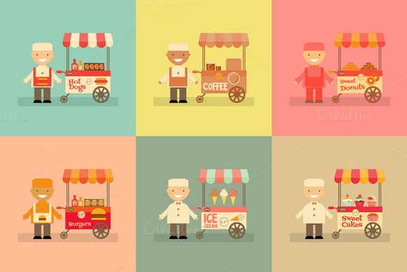 580x387 Street Food Market Store Car