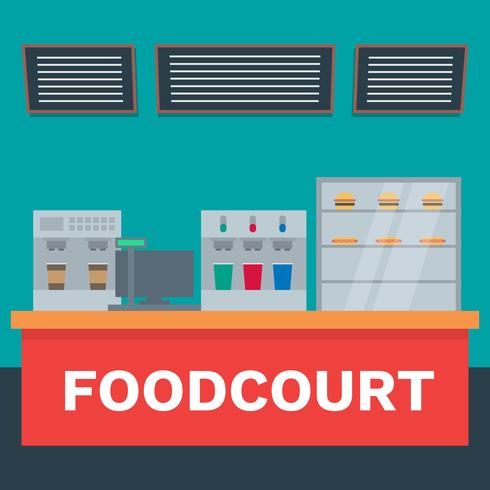 490x490 Fast Food Market Vector Flat Material Design