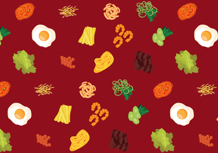 700x490 Vector Korean Food Pattern