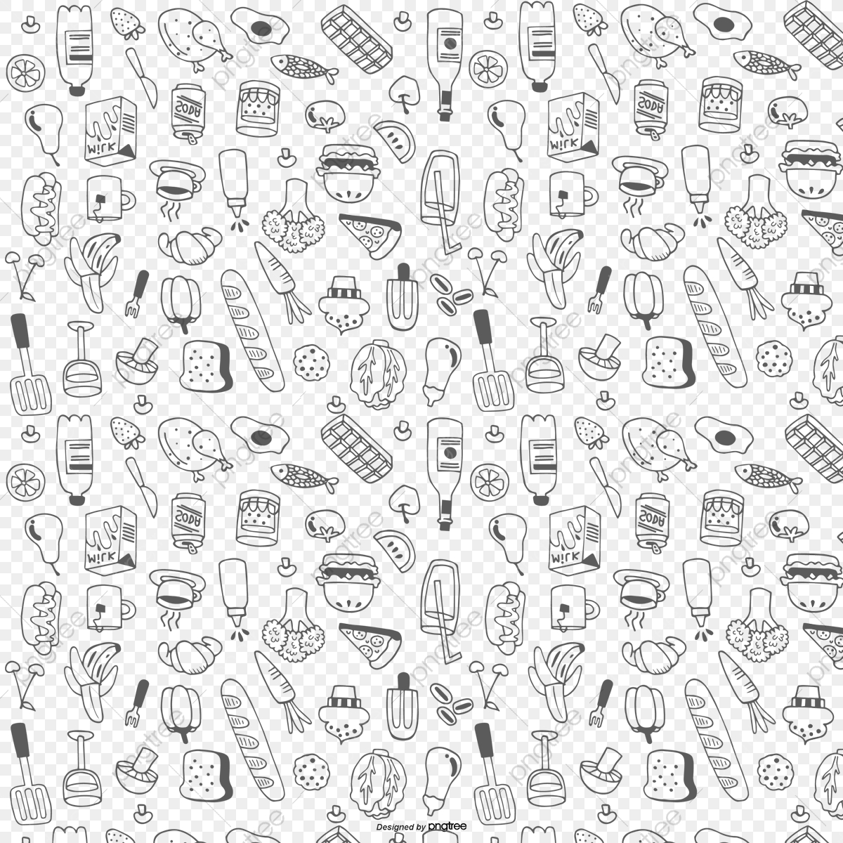 1200x1200 Food Exquisite Hand Painted Pattern Vector Material, Food Vector