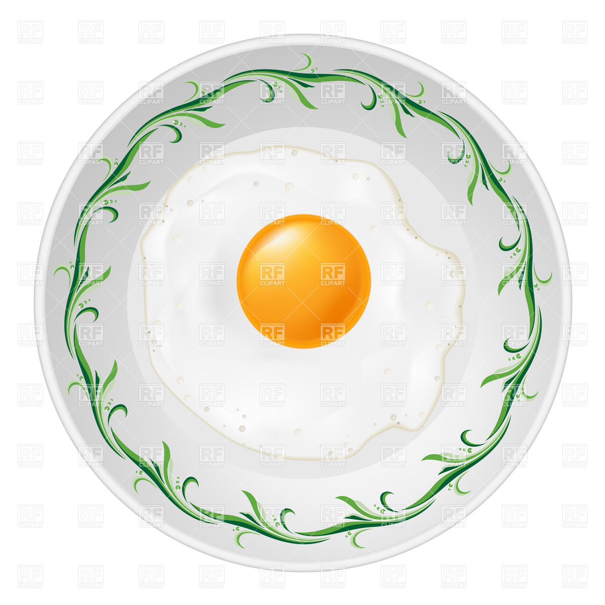 1200x1200 Fried Egg On Plate Vector Image Of Food And Beverages Dvarg
