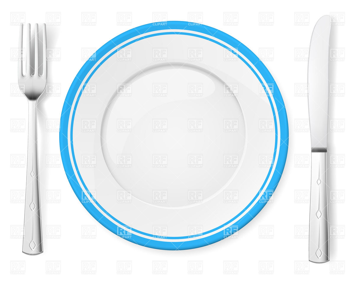 1200x960 Dinner Plate, Knife And Fork Vector Image Of Food And Beverages