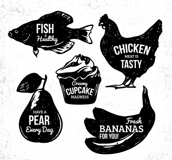 Food Silhouette Vector